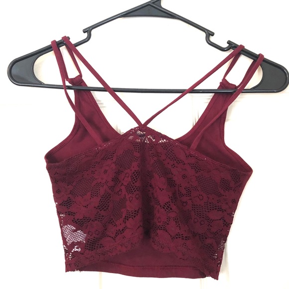 American Eagle Outfitters Tops - American Eagle Lace Back Strappy Crop Top XS